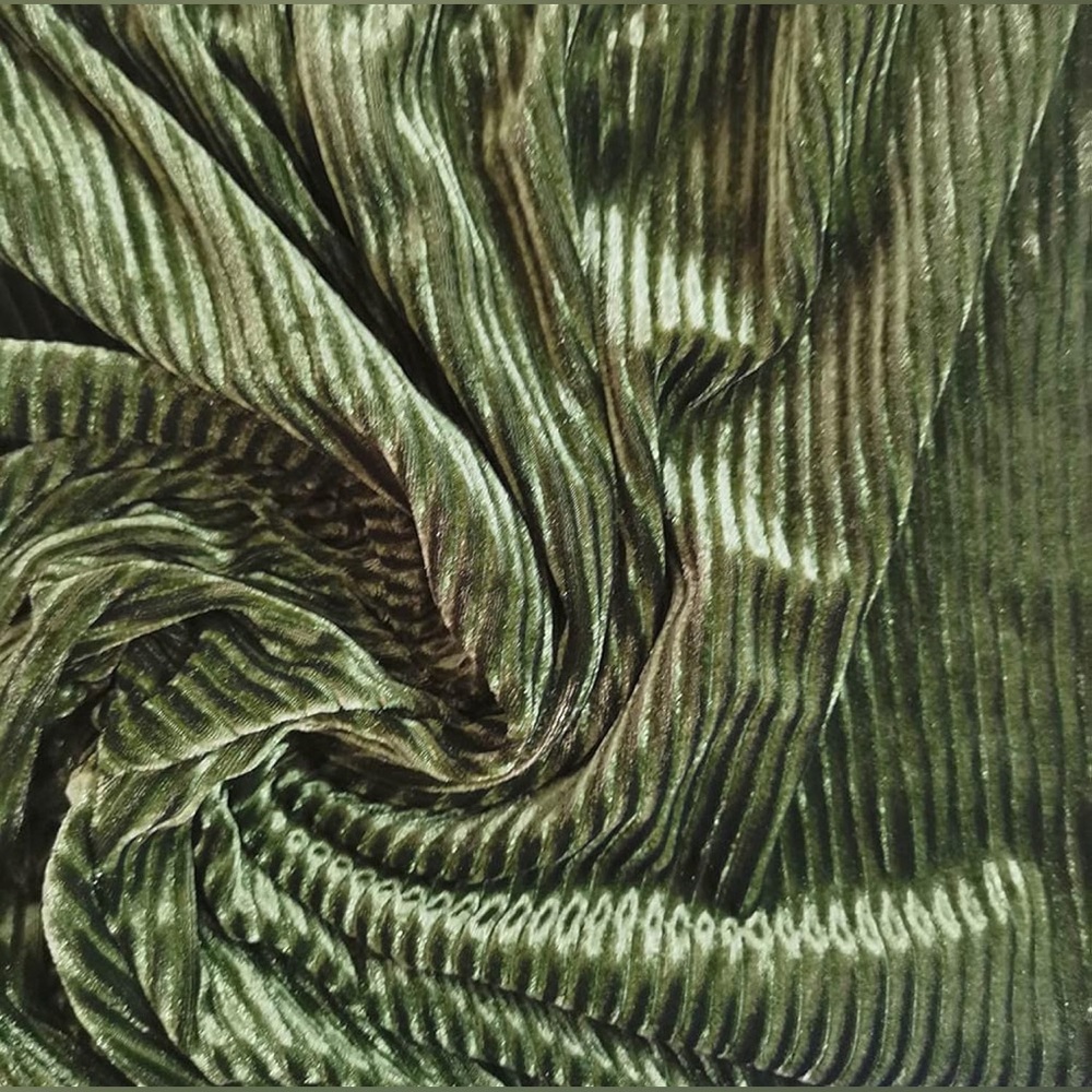 Groovy✌️High-Waisted Green Velvet Flare Stretchy Pants - Picture 6 of 8